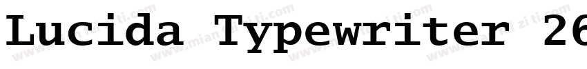 Lucida Typewriter 26字体转换